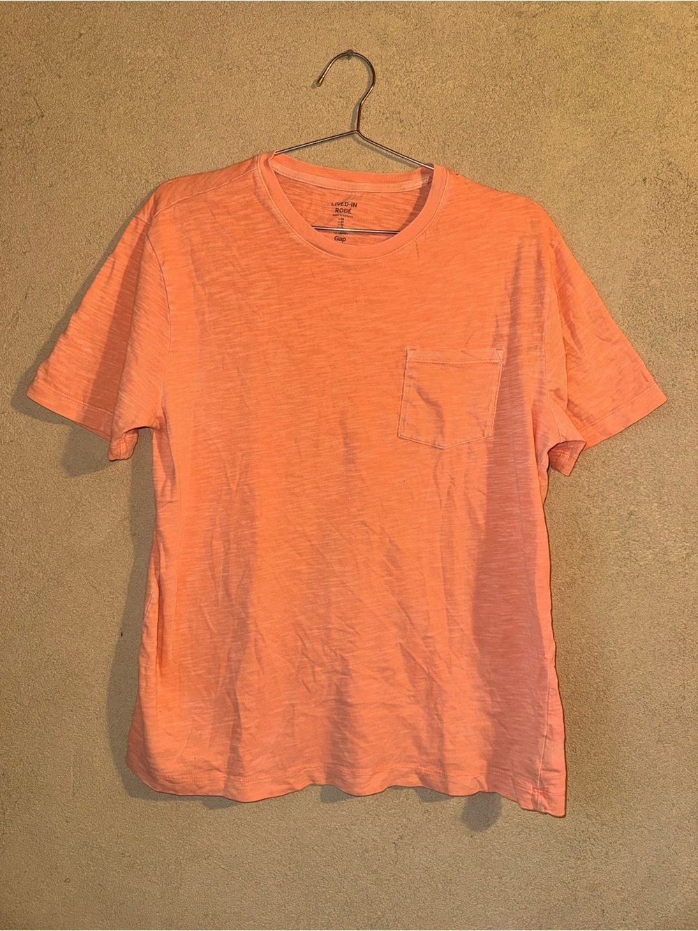 GAP Men's Short Sleeve Pocket Tee orange